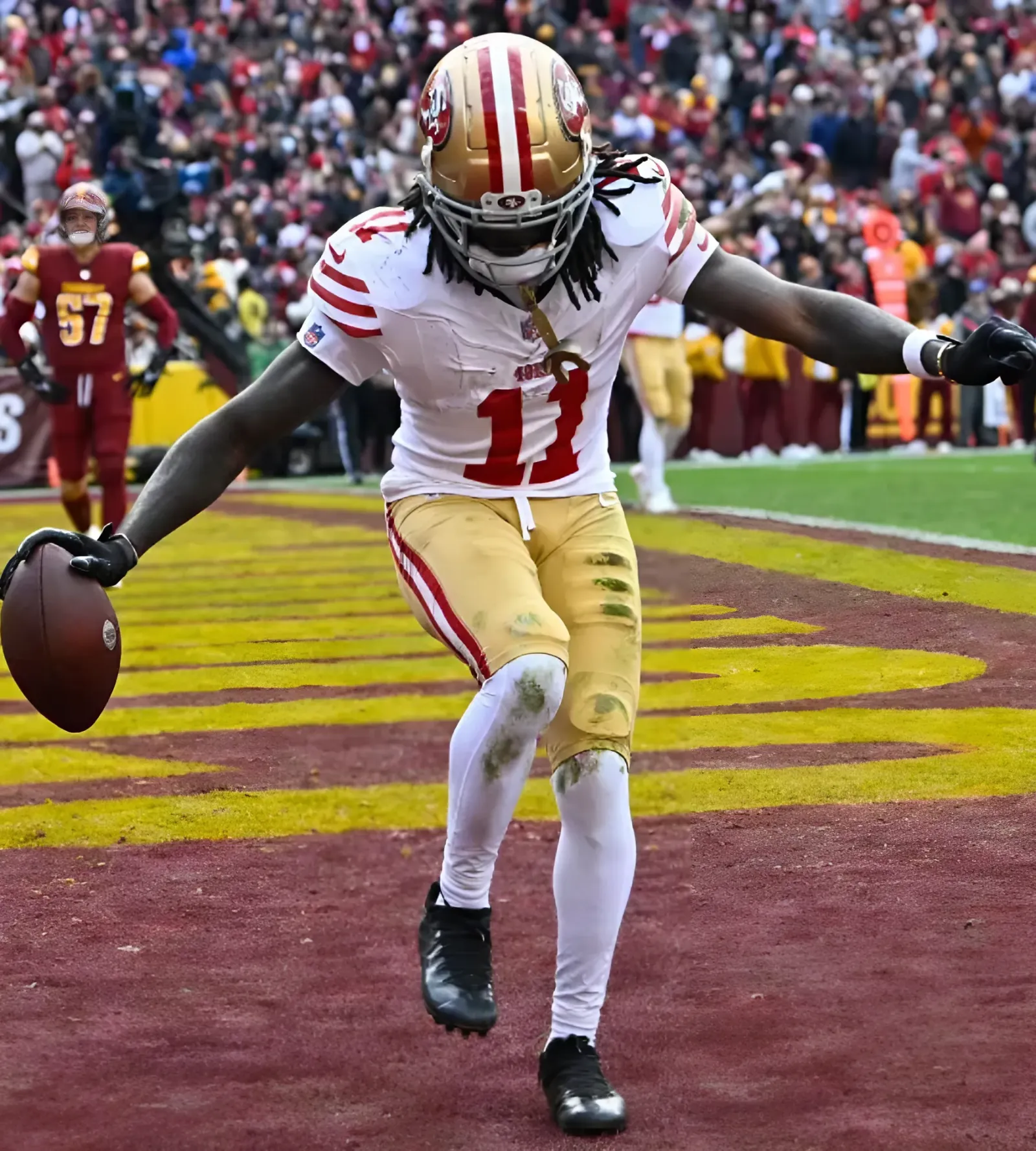 49ers WR Brandon Aiyuk continues to hint at playing with Commanders QB Jayden Daniels