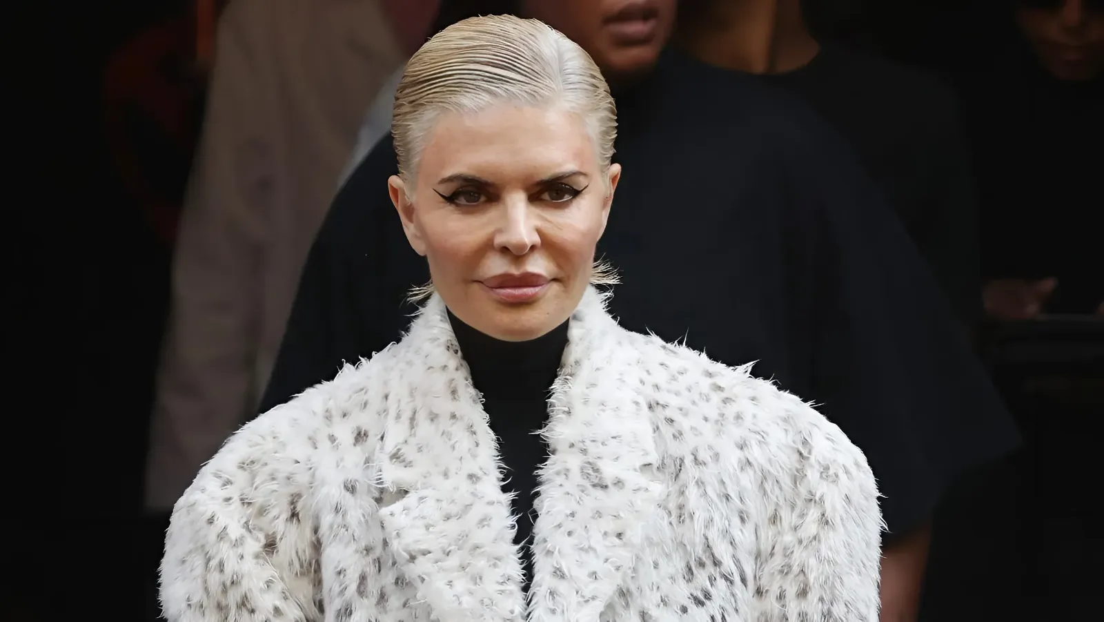 Lisa Rinna Serves Striking Platinum Blonde Hair for Paris Fashion Week