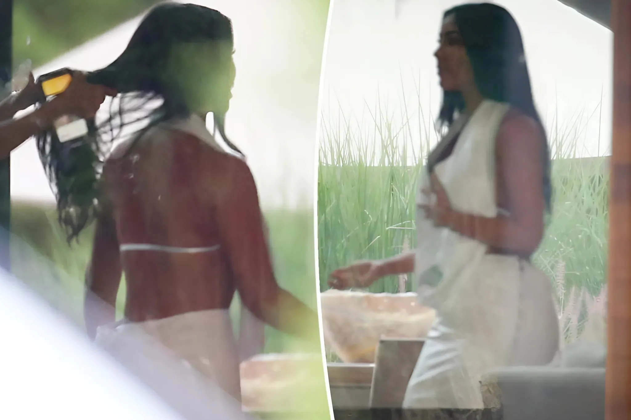 Kim Kardashian stuns in halter top and matching skirt at Michael Rubin’s Fourth of July white party in the Hamptons