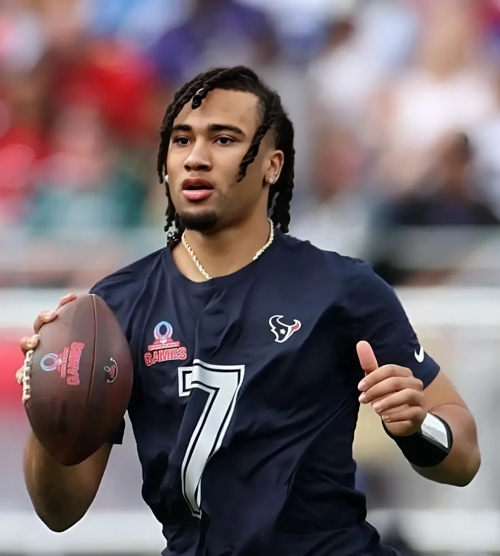 C.J. Stroud Joins Tom Brady and Travis Scott And Others Playing Beach Football