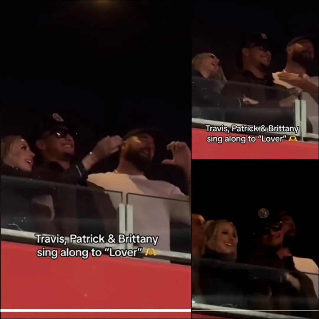 Travis Kelce, Patrick and Brittany Mahomes made a shocking appearance to Amsterdam to watch Taylor Swift’s Eras Tour for N3. This is the first time Patrick and Brittany Mahomes is attending and see how they are dancing and Vibing