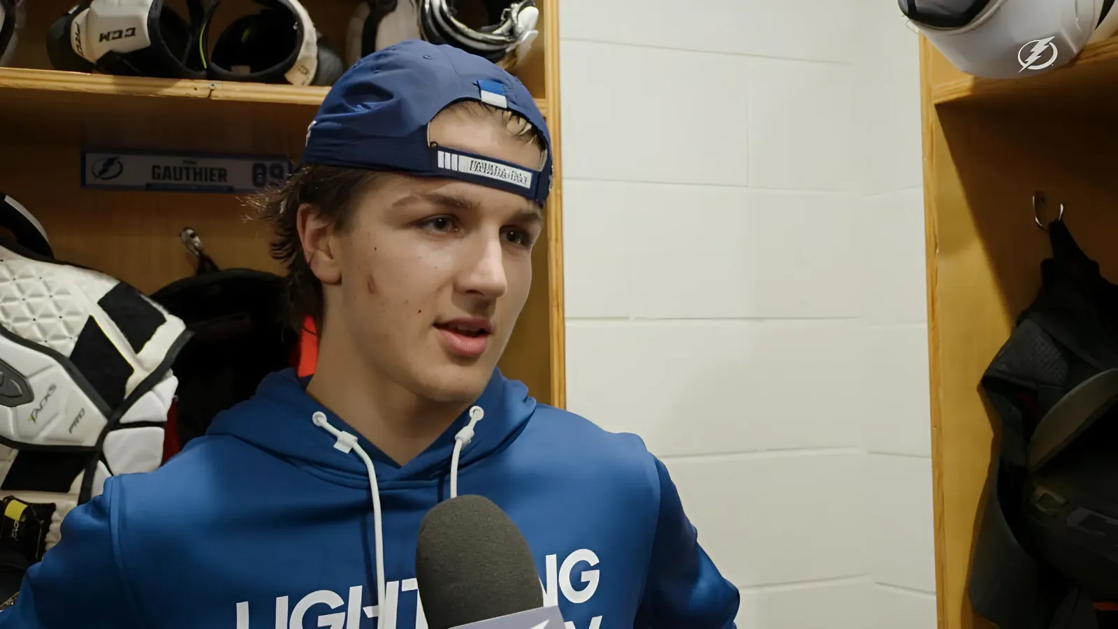 Lightning forward prospect Ethan Gauthier is learning how to be a pro