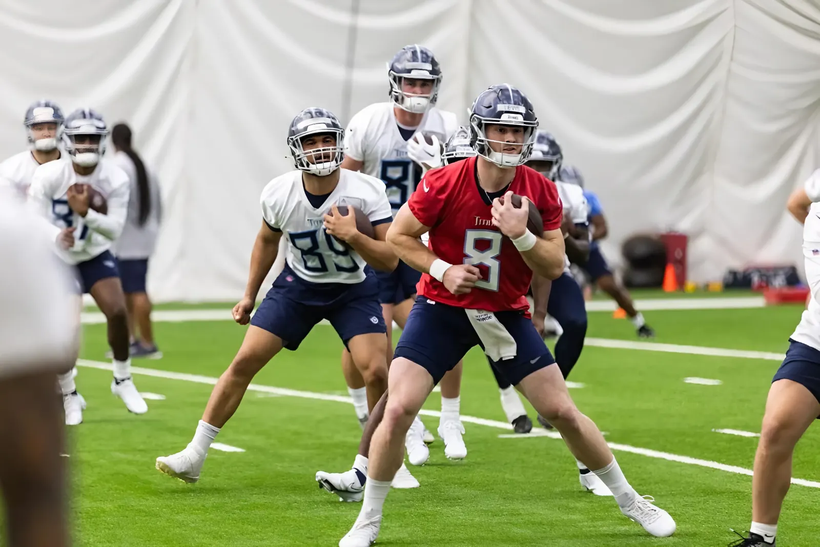 Titans QB Room Comes with Question Marks