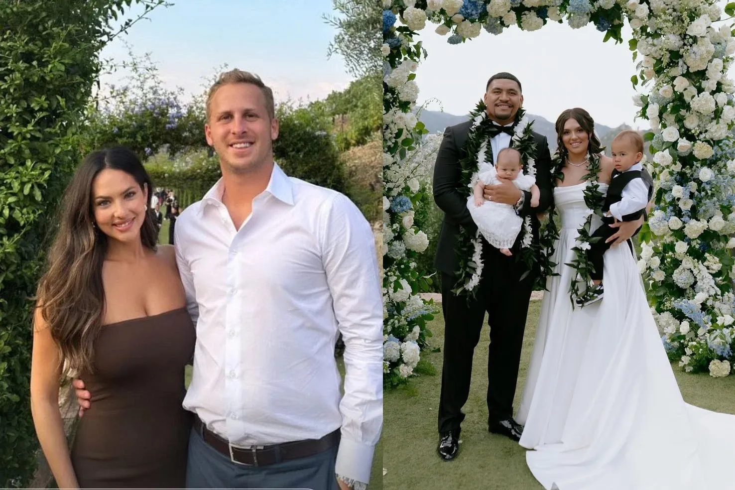 IN PHOTOS: Jared Goff and wife Christen Harper share glimpse into Lions teammate Penei Sewell's perfect wedding