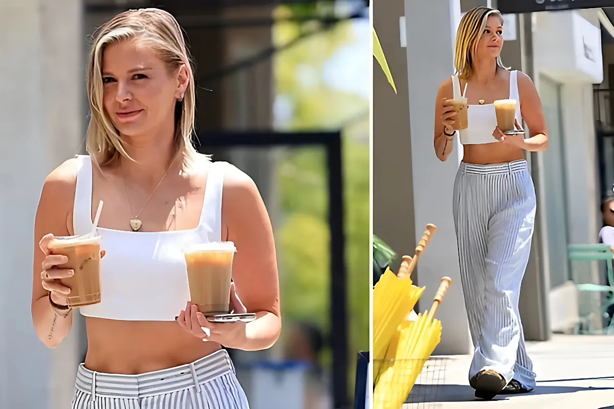 Ariana Madix flashes midriff while hanging out at her sandwich shop Something About Her in LA - as ex-chef SUES her and Katie Maloney over failed 'partnership' hangg