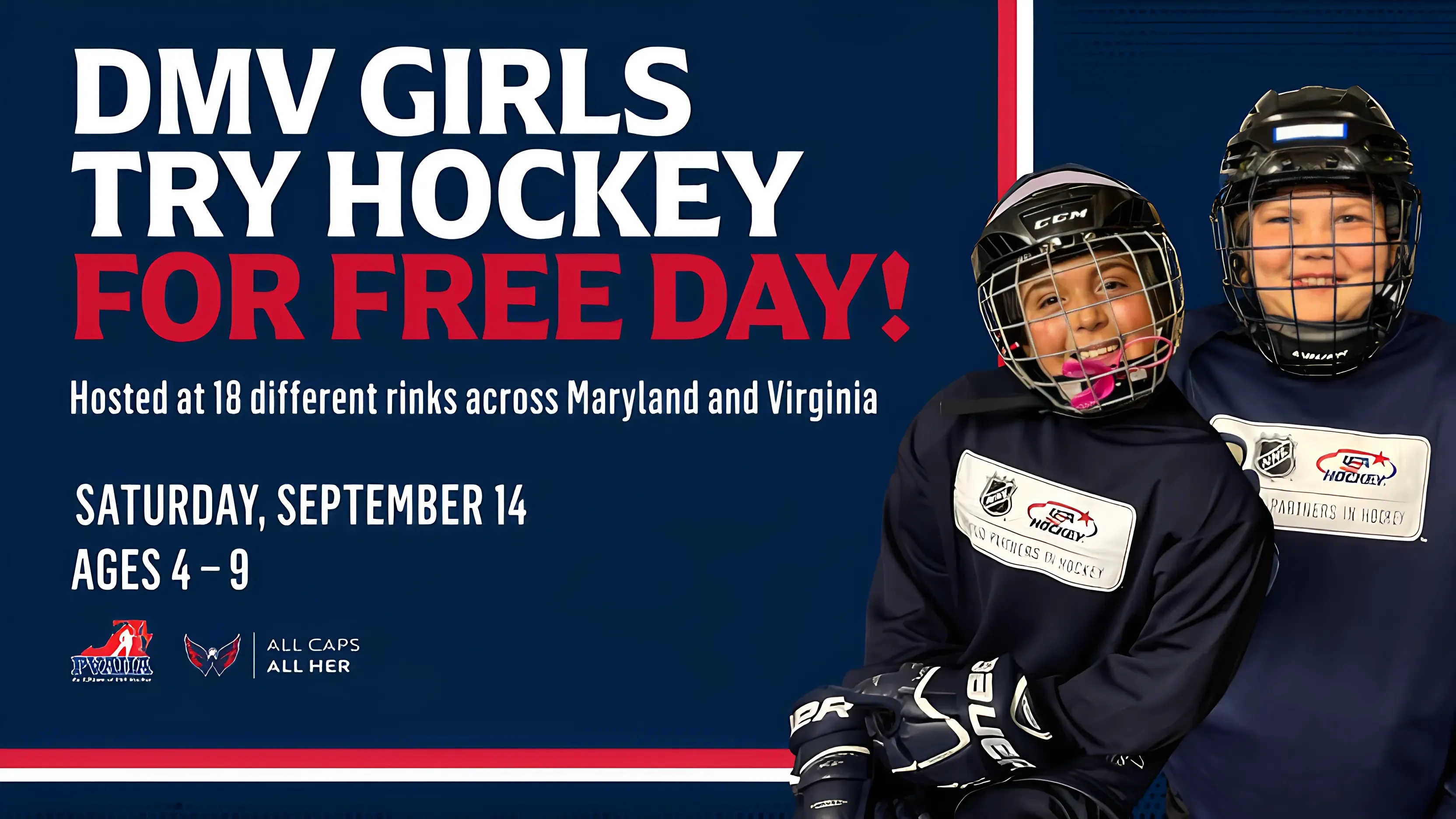 Registration Now Open for DMV Girls Try Hockey for Free Day at 18 Local Hockey Rinks trucc