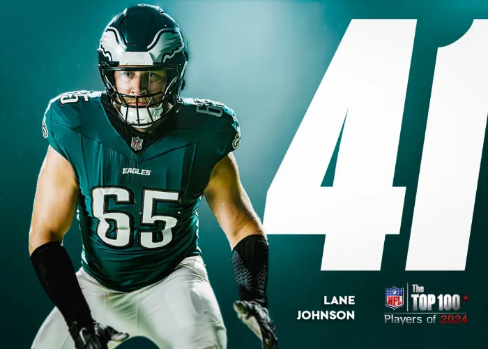 Where did Lane Johnson land on the NFL Top 100 Players of 2024?