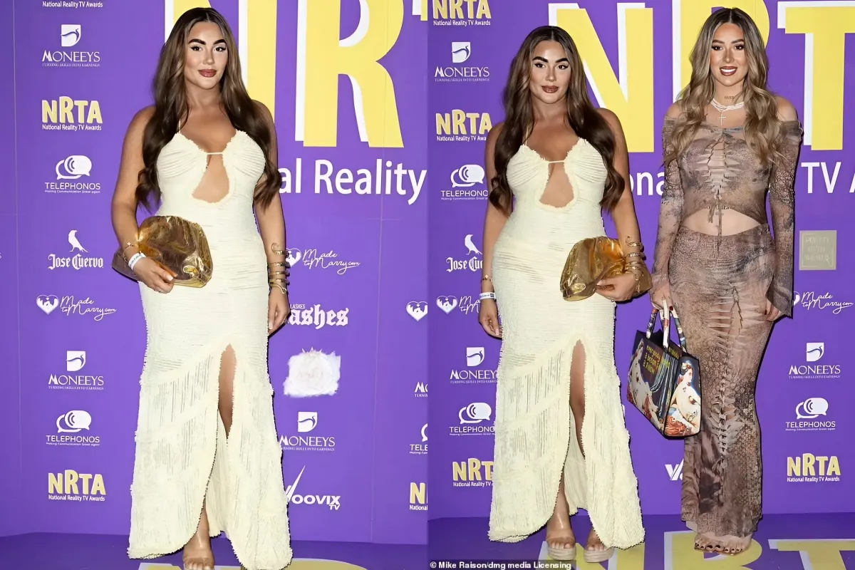 Frankie Sims flashes some flesh in a stunning white dress alongside her sister Demi Sims at the National Reality Television Awards 2024 ngocc