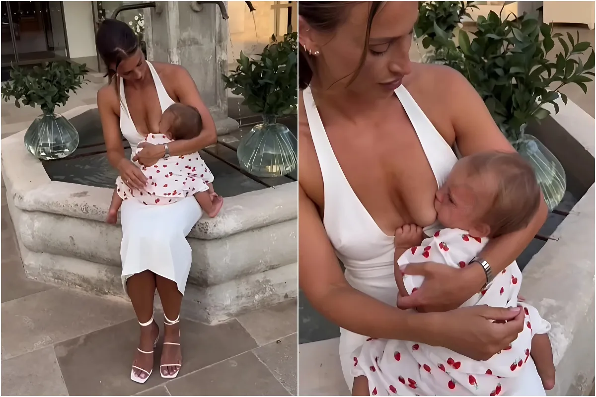 Ferne McCann breastfeeds daughter Finty, 13 months, and insists it 'hasn't been easy' as she enjoys a family holiday in the South of France  liennhi