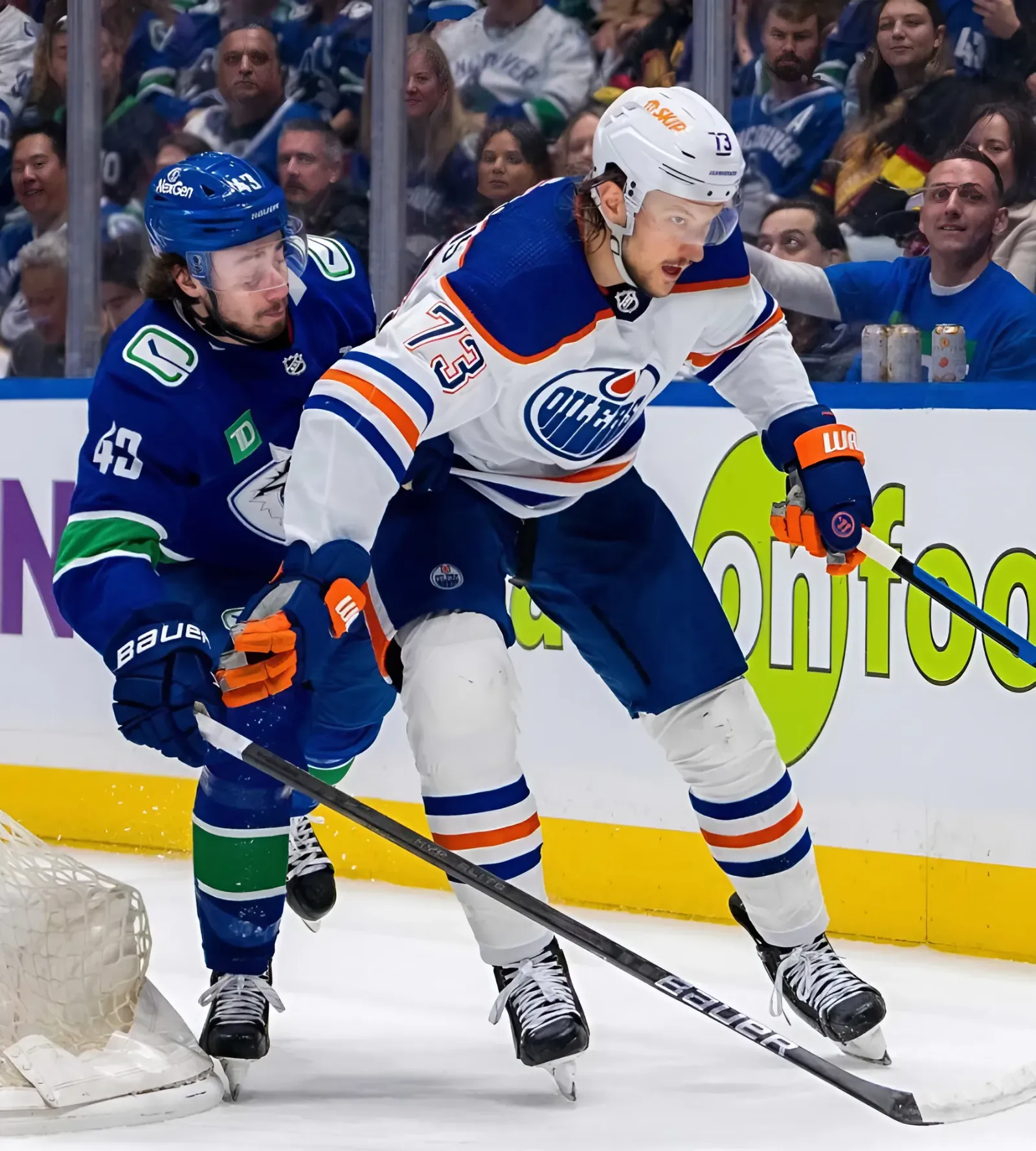‘It could have been worse, it could have been Calgary’: Canucks’ Desharnais jokes about facing Oilers