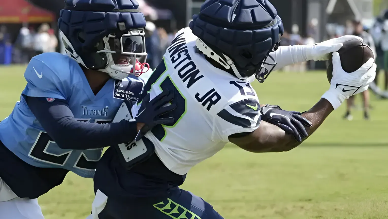 Seahawks wrap joint practices getting best of the Titans' injury-limited offense