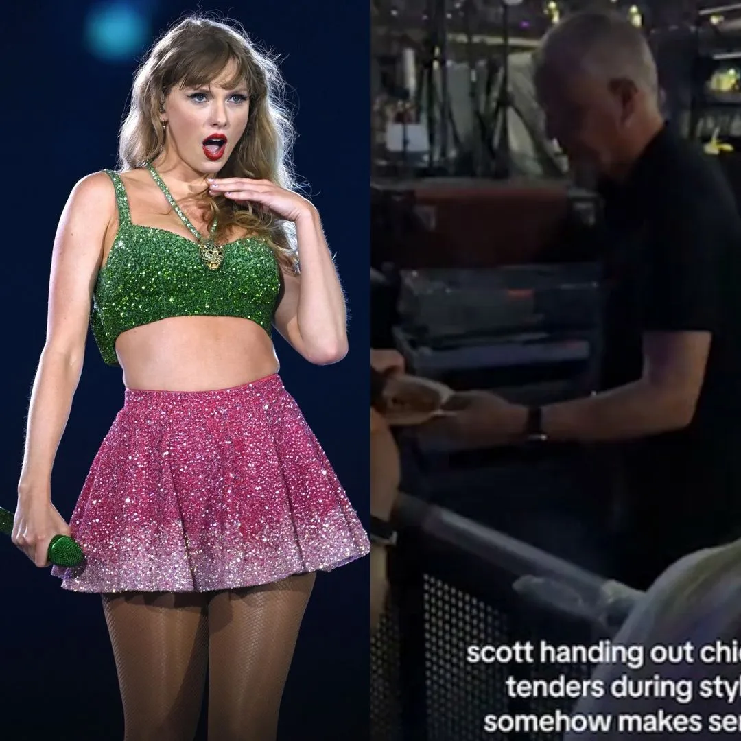 Video of Swifties being deeply moved as Taylor's dad, Scott, shows a heartwarming gesture by handing out fried chicken to fans at the Eras Tour in London: 'He's the absolute best'