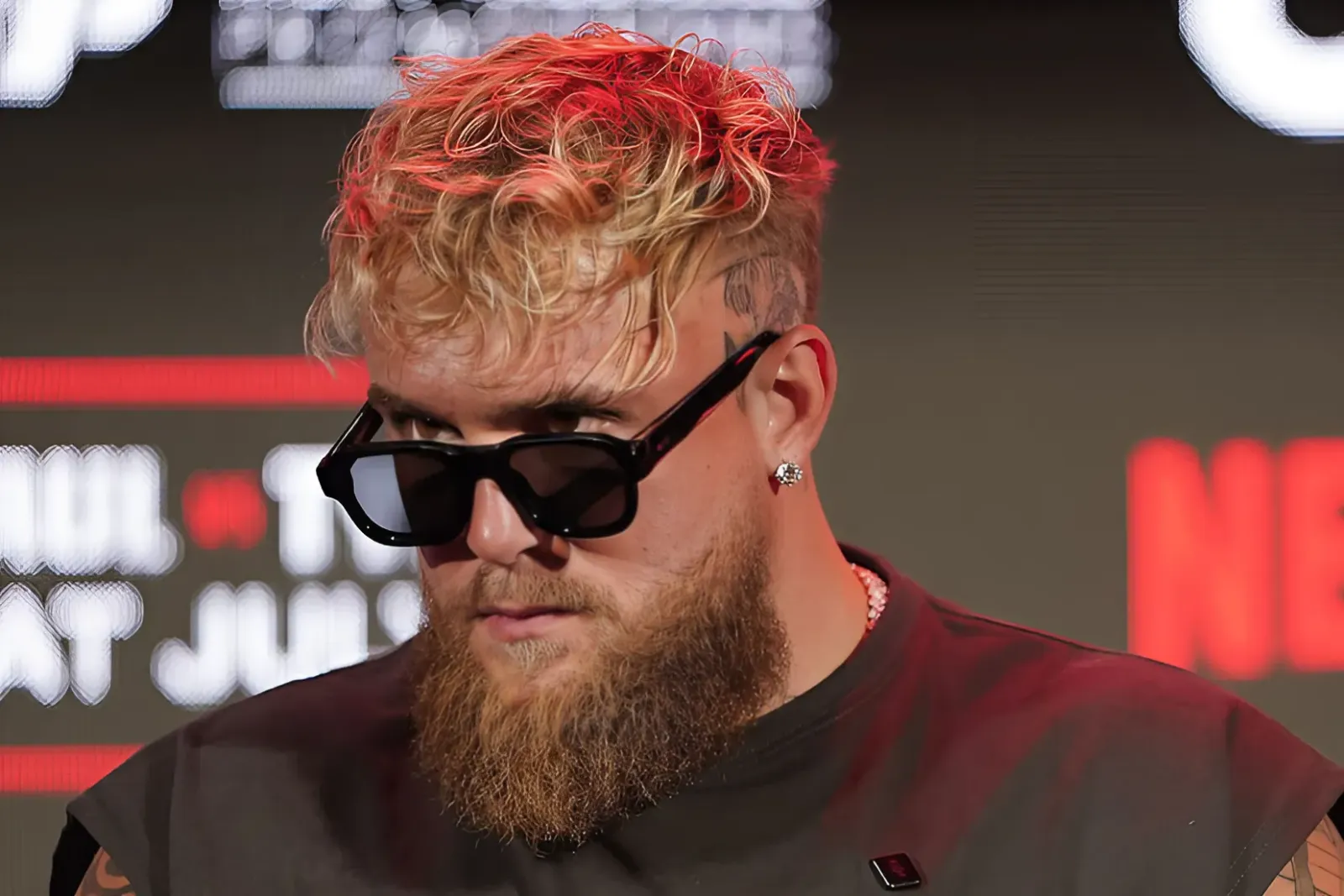 Jake Paul shows signs of weakness and appears visibly scared between Francis Ngannou and Renan Ferreira