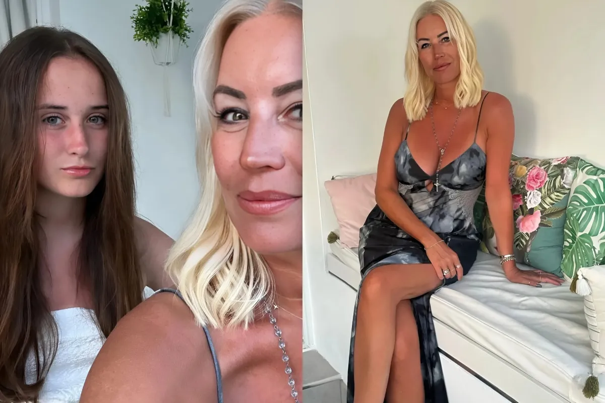 Denise Van Outen poses with rarely seen daughter Betsy , 14, on holiday after landing new TV show ngocc