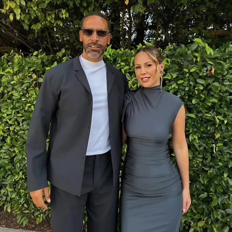 Kate Ferdinand looks sensational in a black satin dress as she gets 'wedding ready' with dapper husband Rio ngocc