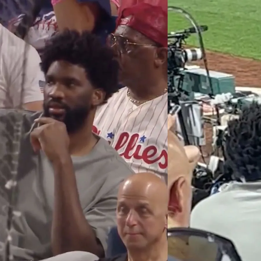 Joel Embiid Recording Bryce Harper's Phillies Walk-Off Was Peak Sports Fan Moment