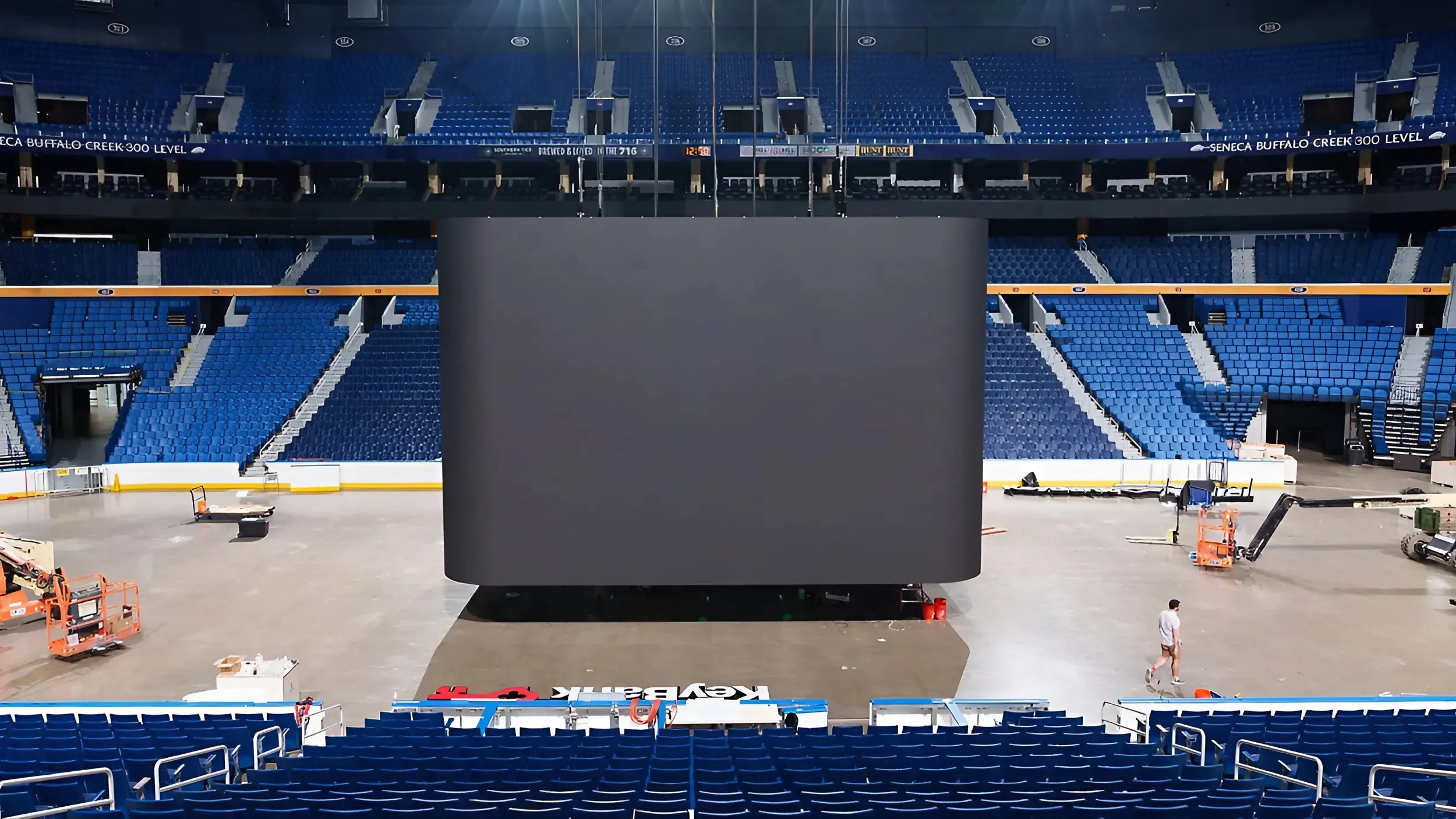 Sabres give first look at new videoboard at KeyBank Center