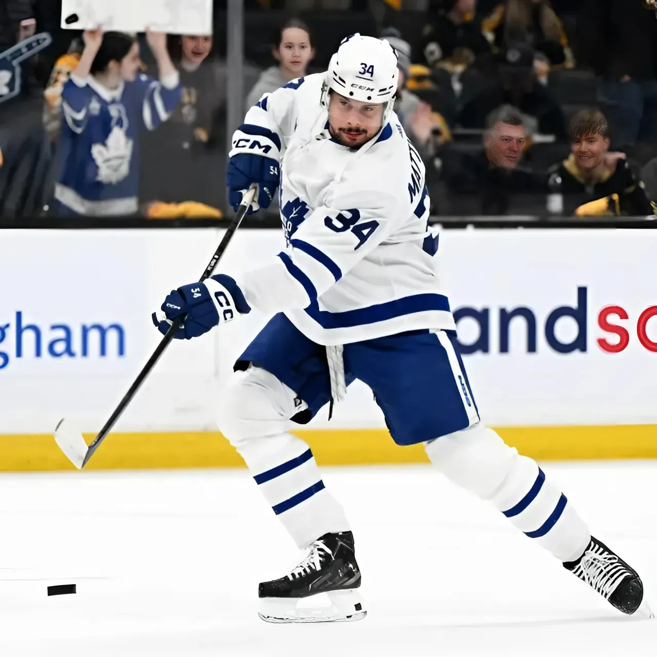 Maple Leafs' Auston Matthews Led NHL in Combined Posts and Crossbars Hit During 2023-24 Season