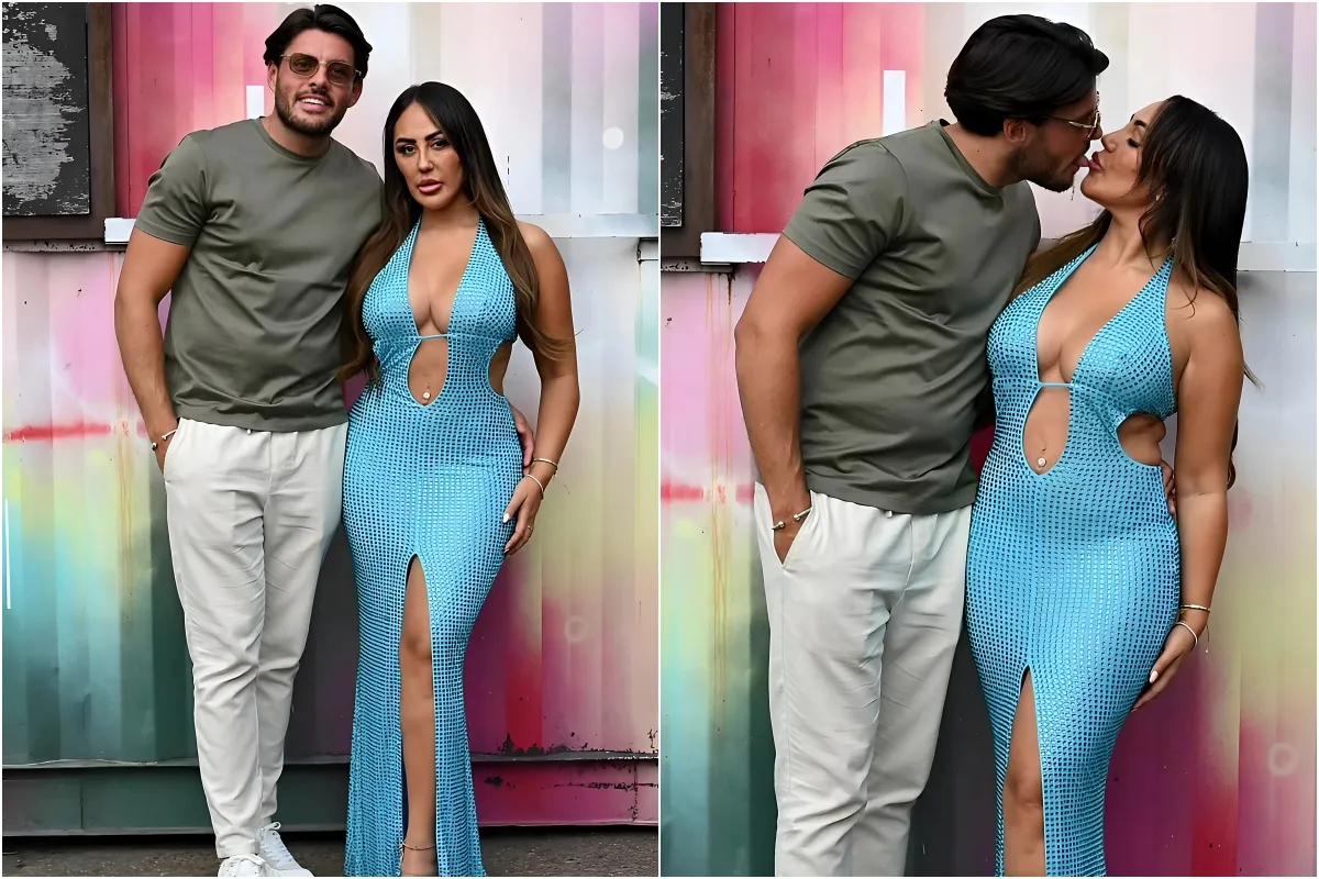 TOWIE's Sophie Kasaei wears a very racy dress as she and boyfriend Jordan Brook put on an intimate PDA while filming cast scenes in a nightclub liennhi