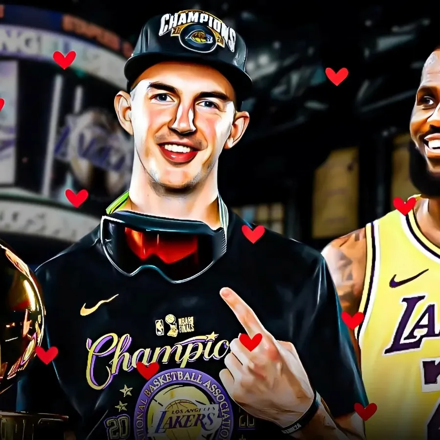 Lakers' LeBron James reacts to Alex Caruso's engagement news