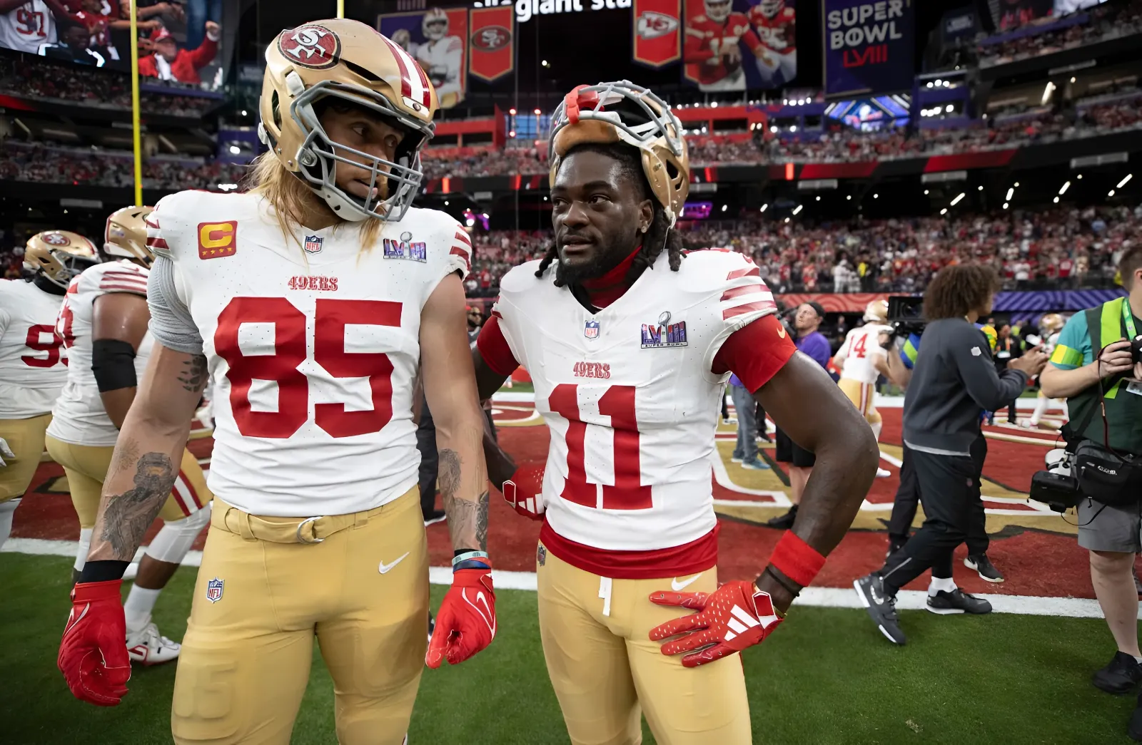 George Kittle's reaction to Brandon Aiyuk finally getting a deal done was perfect