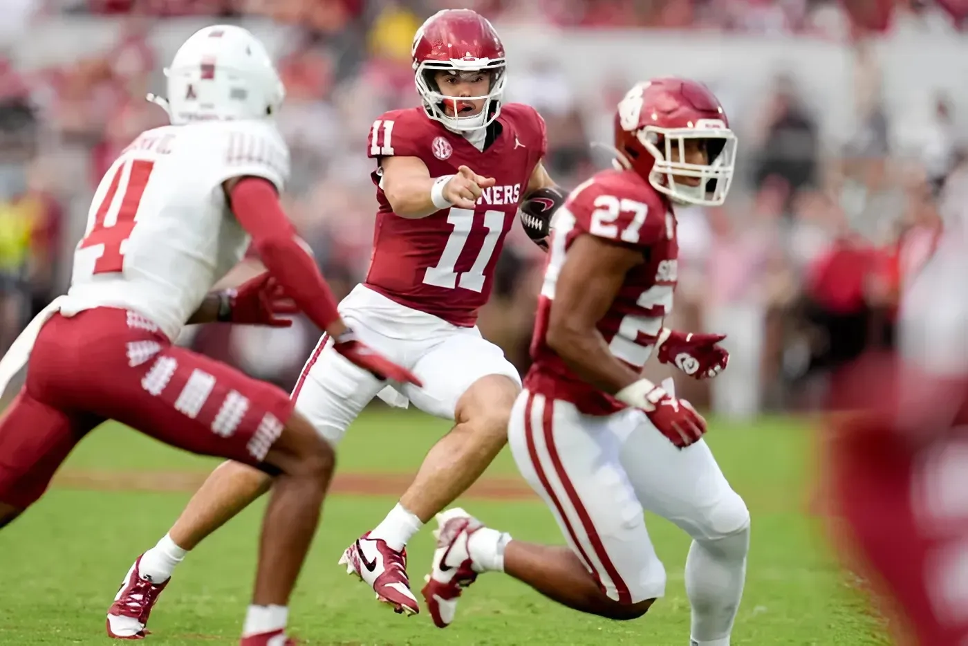 Jackson Arnold's best play for the Oklahoma Sooners in their first game was a play that didn't even count