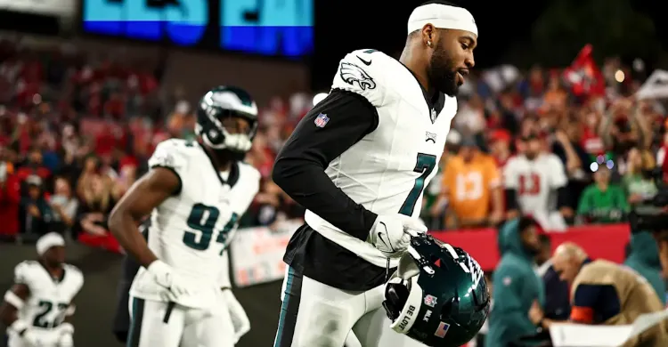 Haason Reddick signs NY Jets helmets as his team creates cap space for his arrival