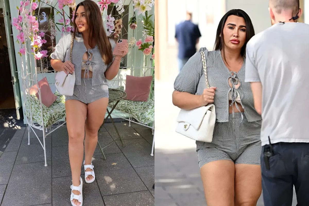 Lauren Goodger arrives for Towie filming in summery two-piece as she returns to show support for Junaid ngocc