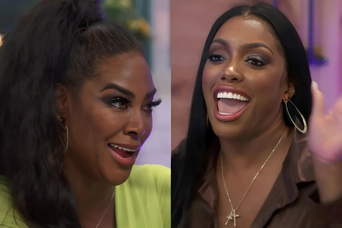 SPILLING THE TEA RHOA’s Porsha Williams admits to Kenya Moore she ‘f**ked’ Bolo the stripper during confrontation in midseason trailer