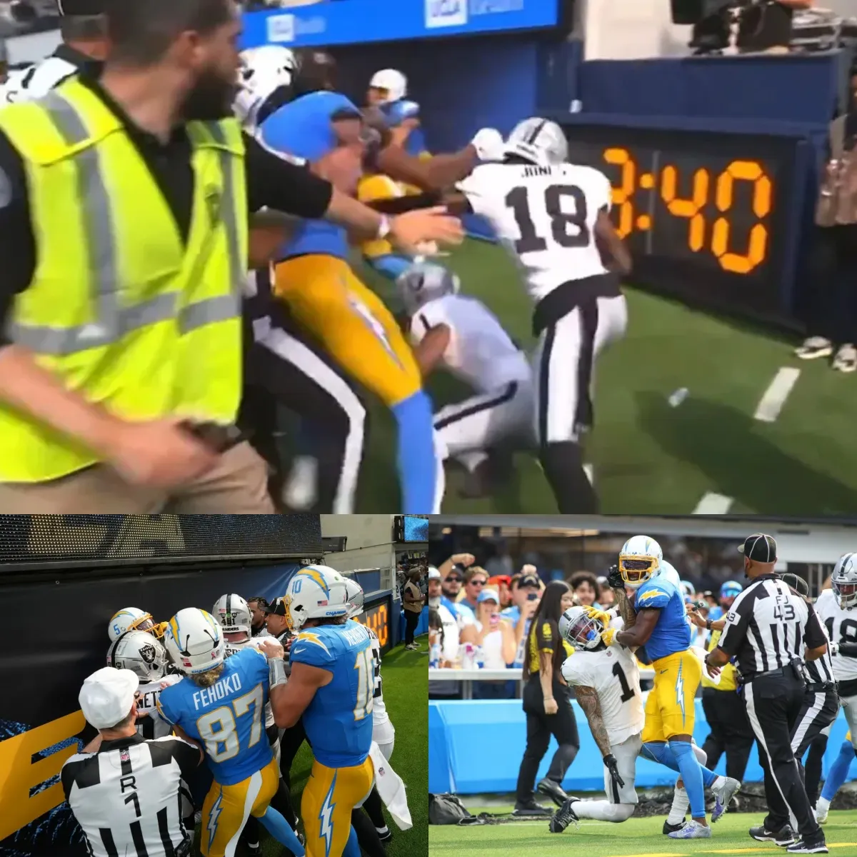 Footage drops of multiple fights from Raiders-Chargers game