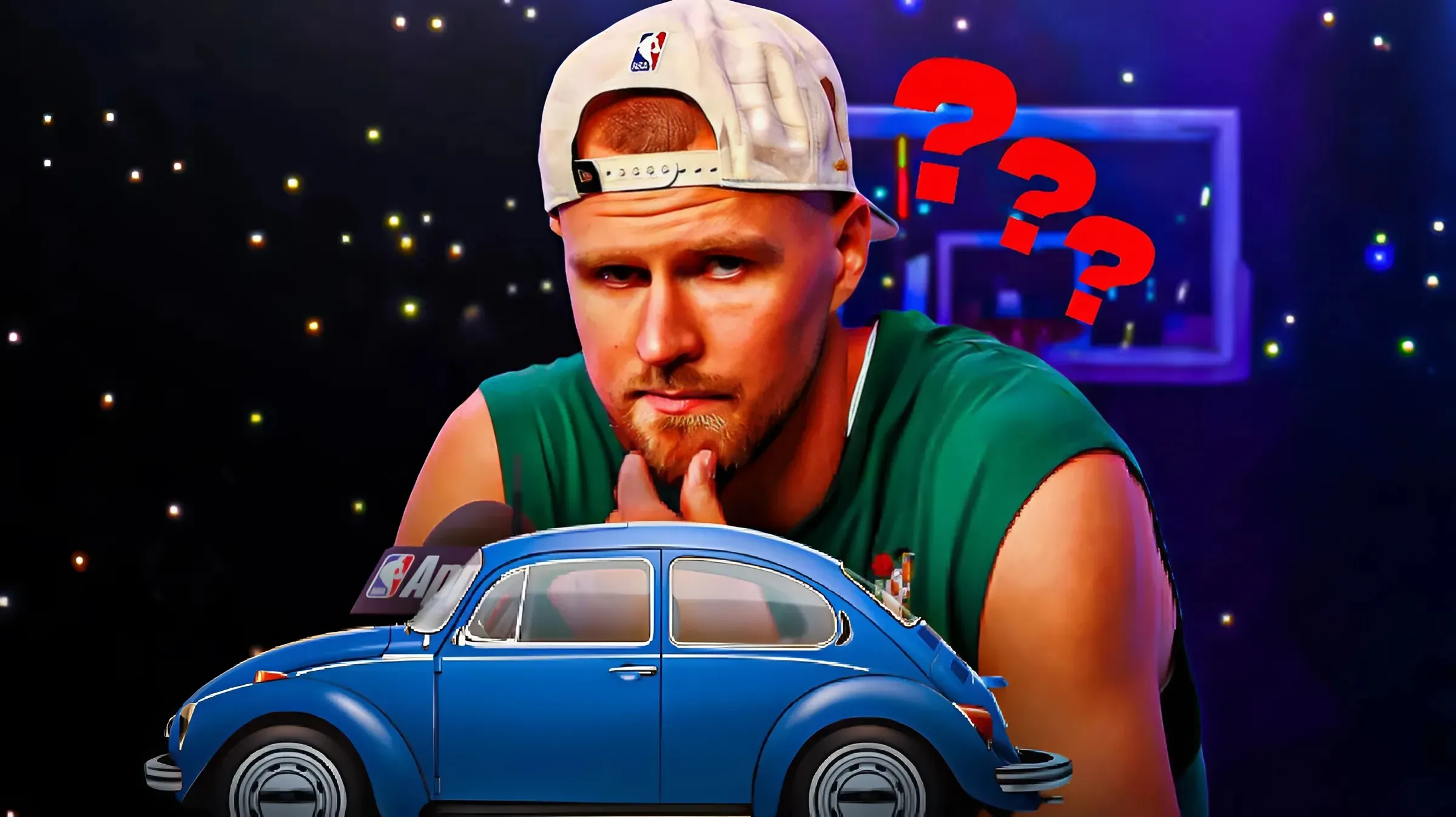 Celtics fans wondering how 'jacked' Kristaps Porzingis gets into tiny cars