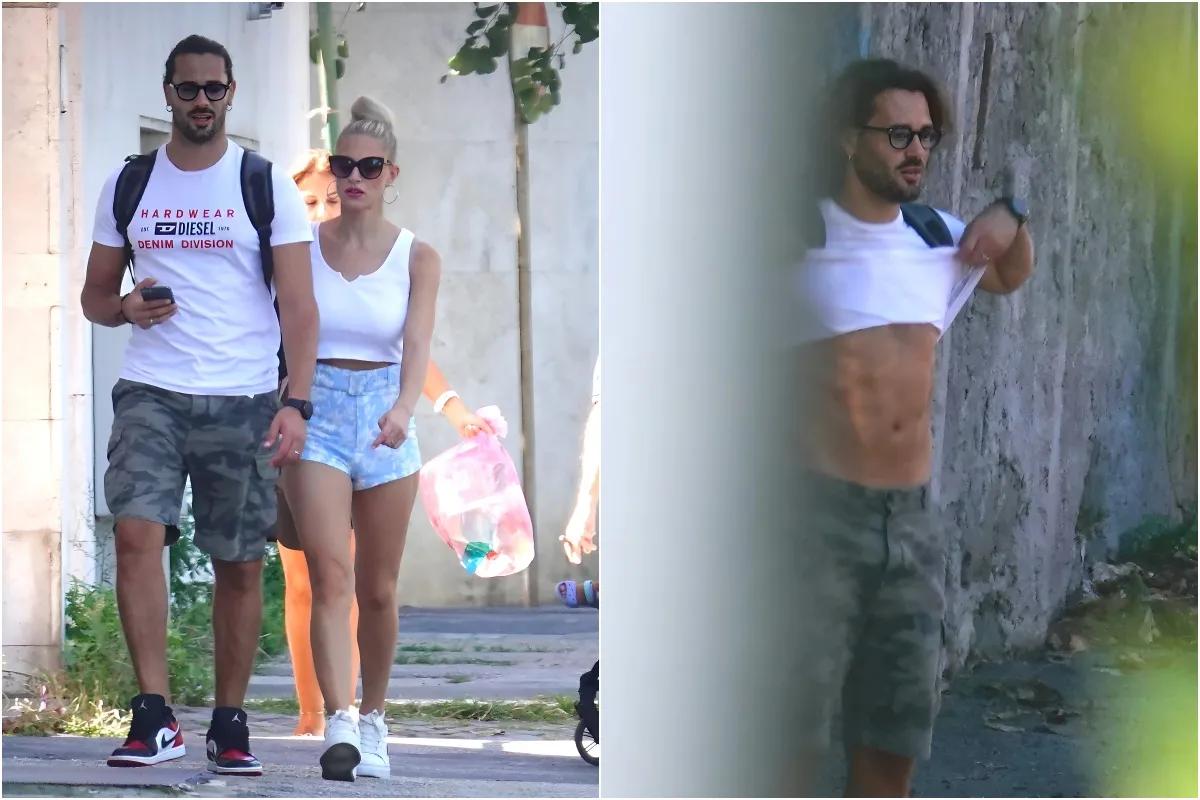 Axed Strictly Come Dancing star Graziano Di Prima looks loved up with wife in Italy as he flashes his abs on day out liennhi