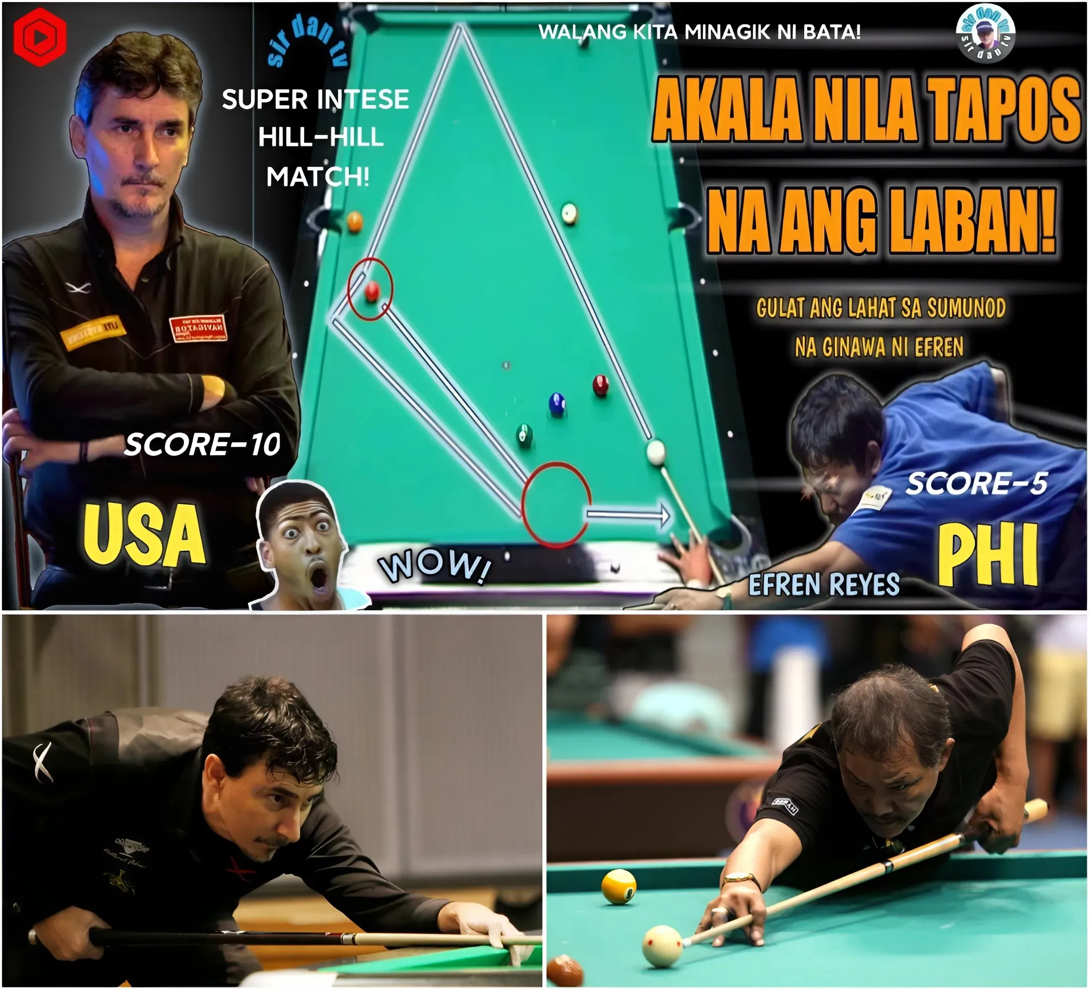 🏆 They thought the match was over but Efren Bata's magic suddenly ignited... Everyone was shocked by the result of the match