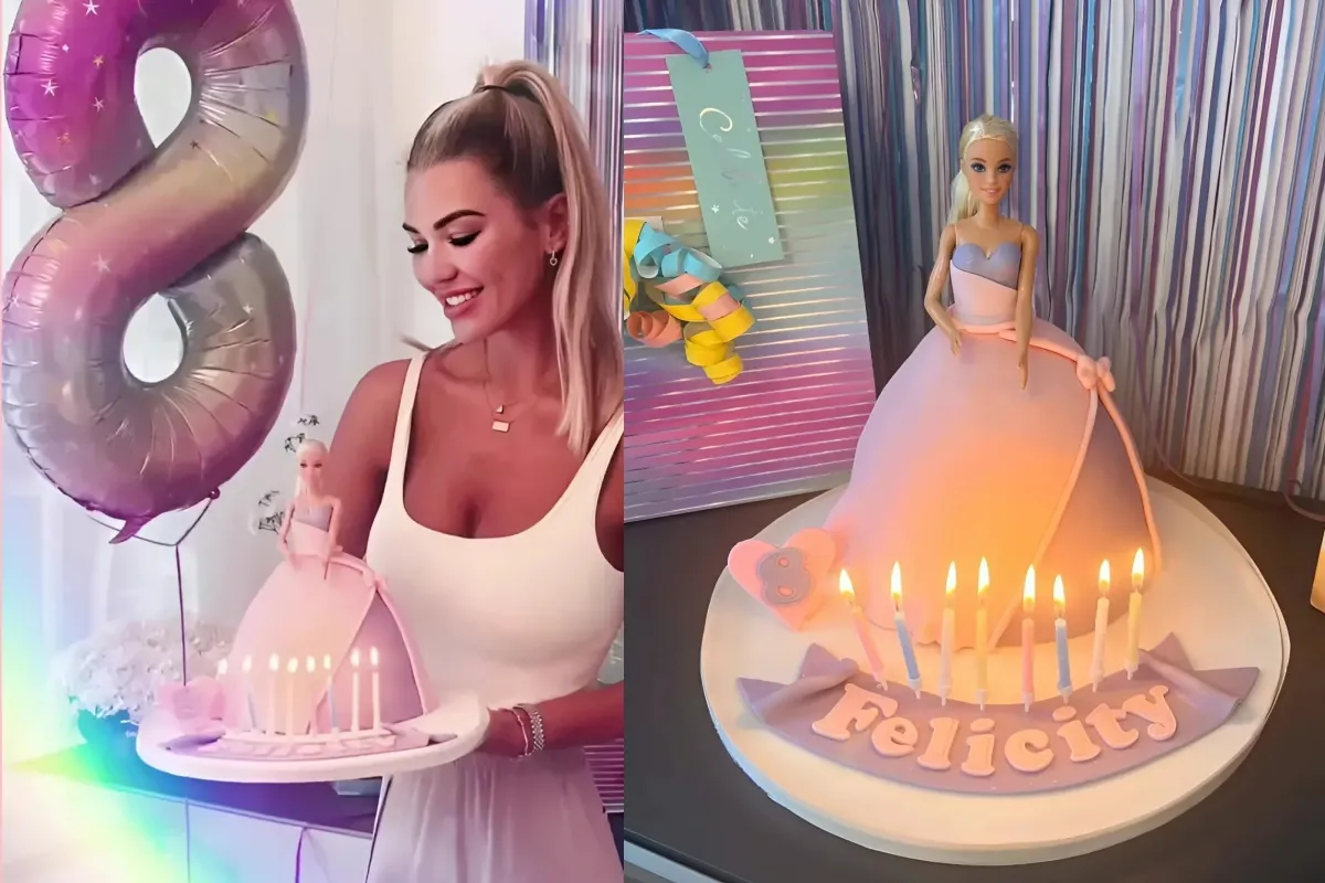 Inside Christine McGuinness’ stunning eighth birthday party for daughter with Barbie cake, balloons and bouncy castles ngocc