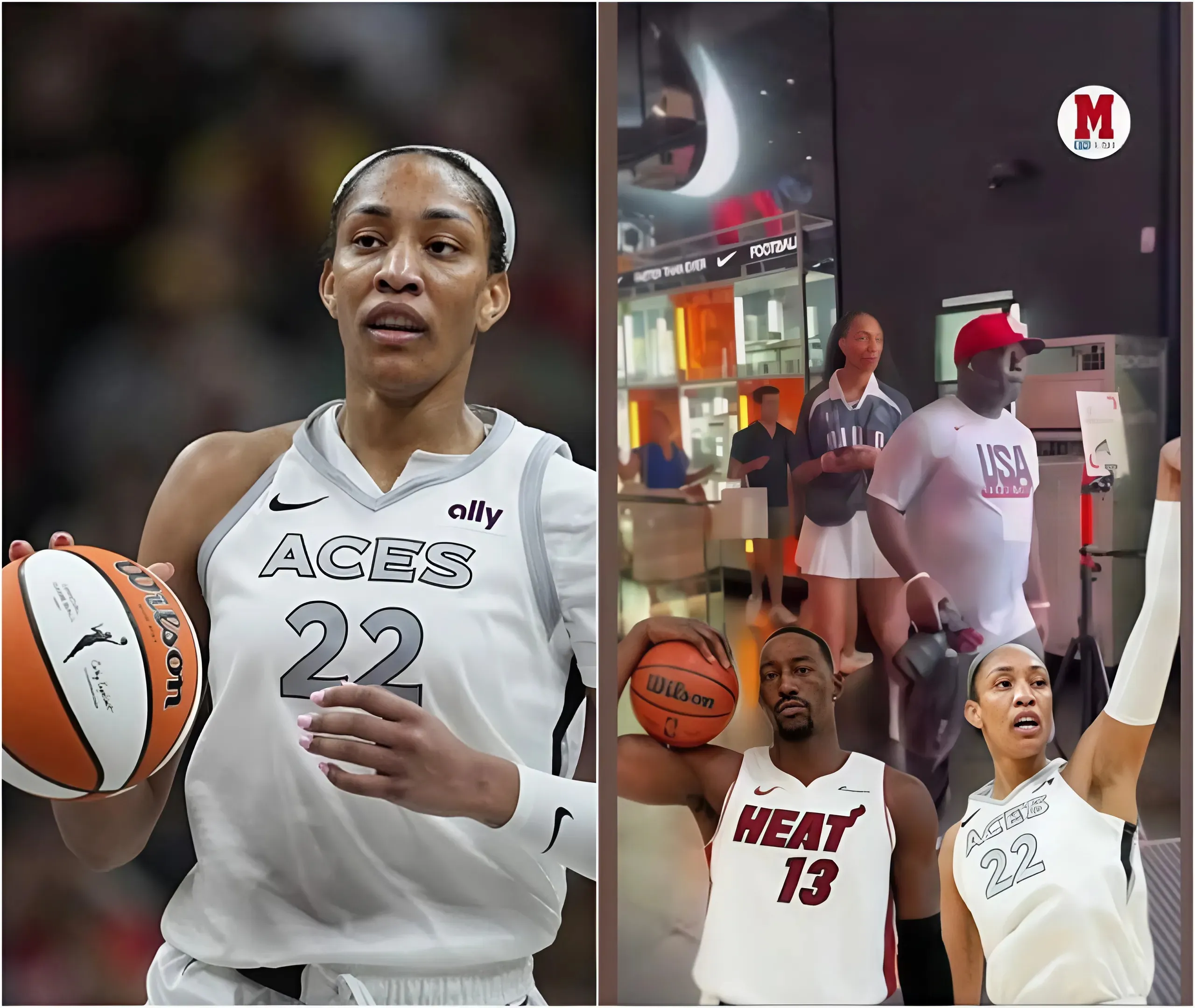 A'ja Wilson and Bam Adebayo no longer in hiding as they celebrate Las Aces star's WNBA record together A'ja Wilson and Bam Adebayo no longer in hiding as they celebrate Las Aces star's WNBA record together