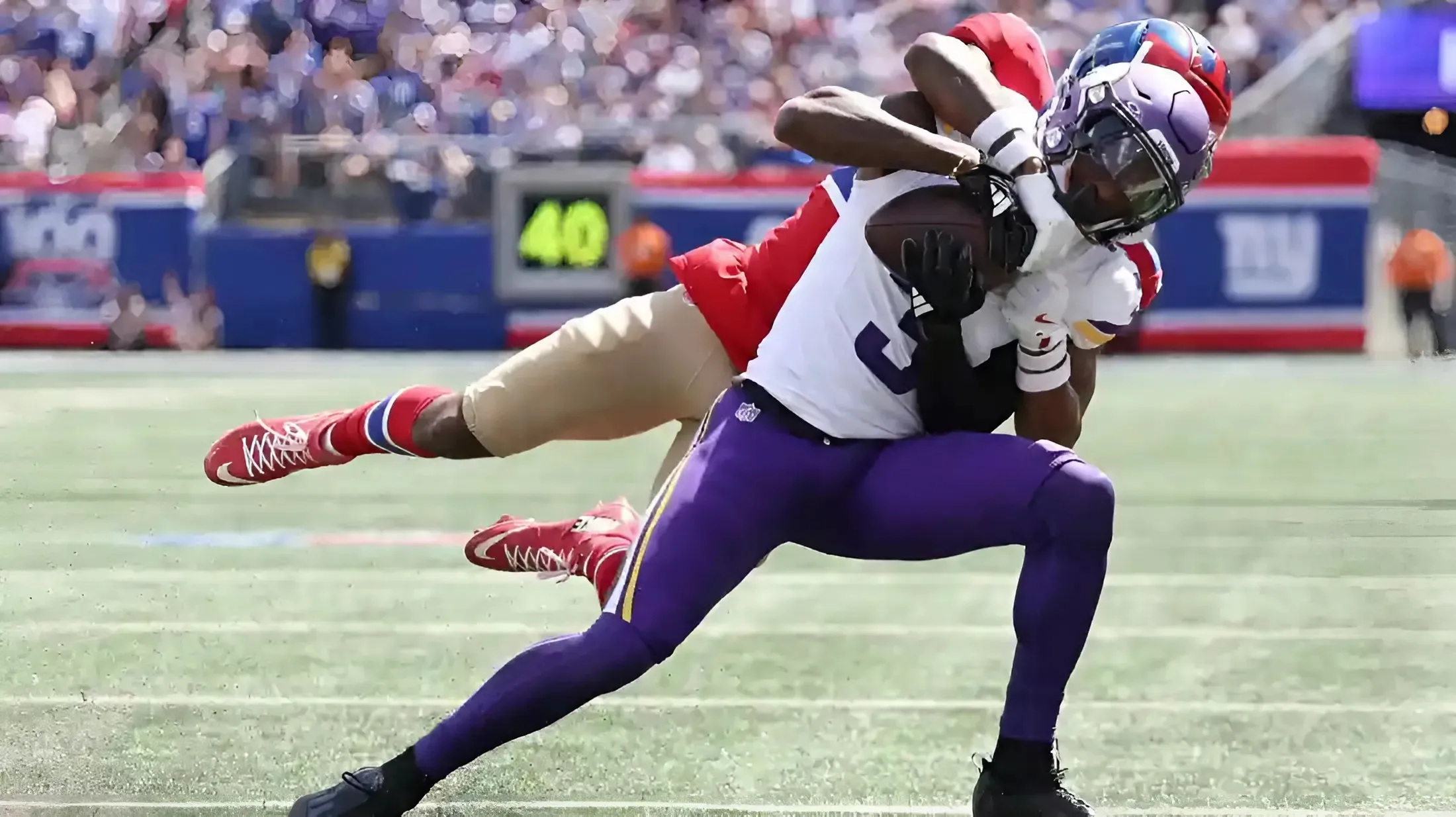 Giants to Be Fined After Injuring Vikings WR Jordan Addison: Report