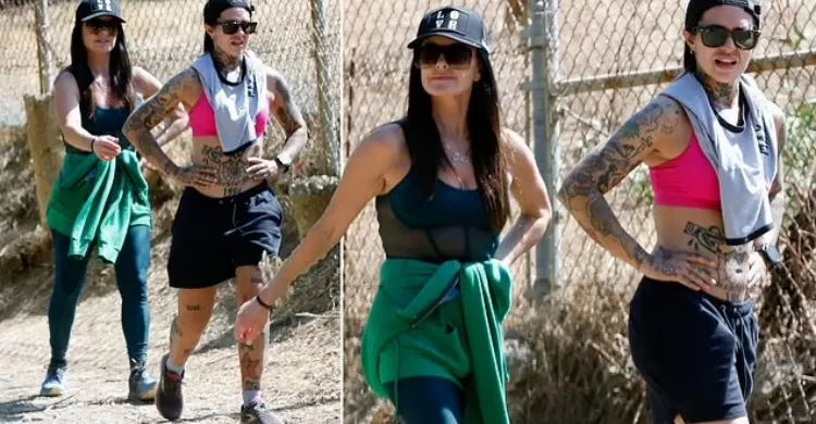 Kyle Richards and Morgan Wade enjoy hike together as rumors of lesbian romance continue on RHOBH