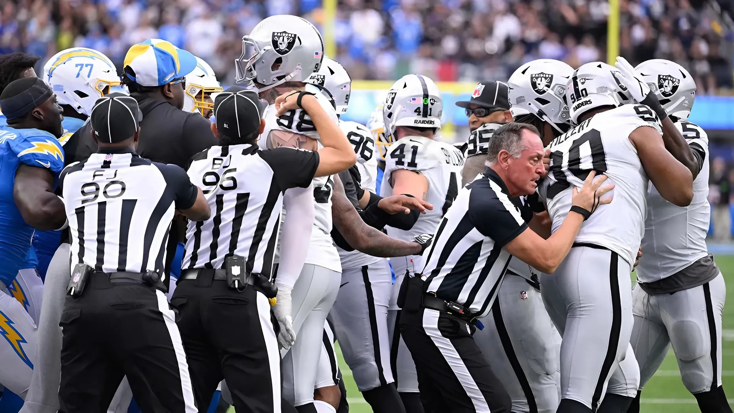 NFL Announces Punishment for Raiders, Chargers After Massive Brawl