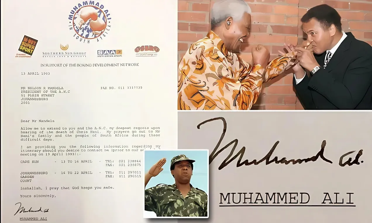 Amazing letter from Muhammad Ali to Nelson Mandela unearthed more than 20 years after it was written