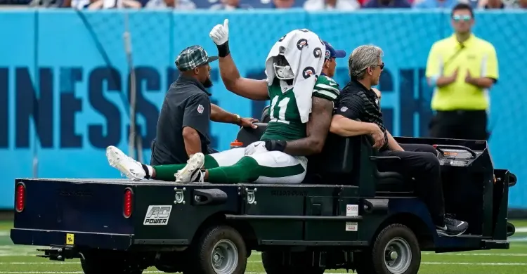 WATCH: Will McDonald credits Jets' win to Jermaine Johnson during on-field interview