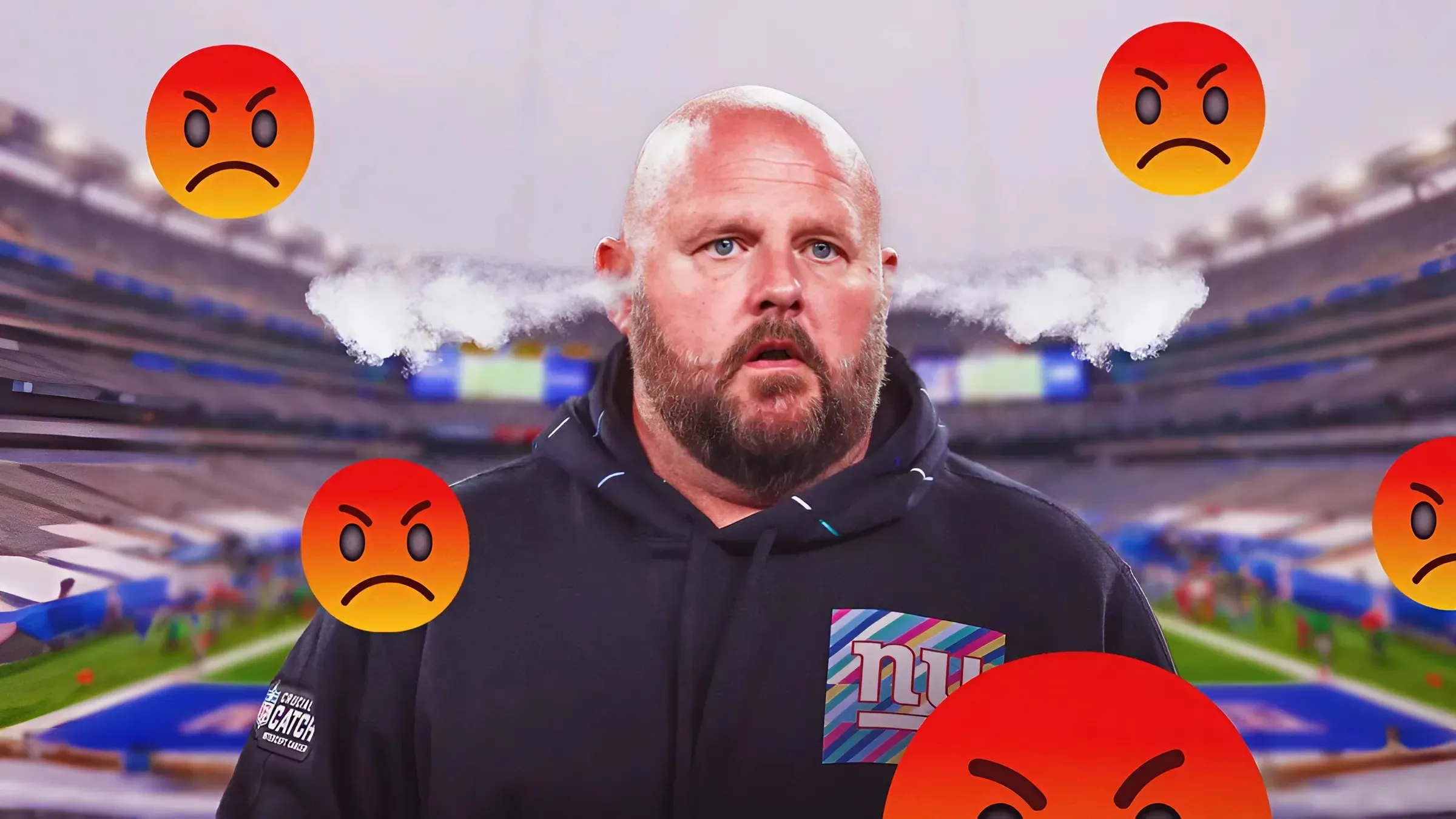 Giants' Brian Daboll gives reporter death stare after questioning his job security