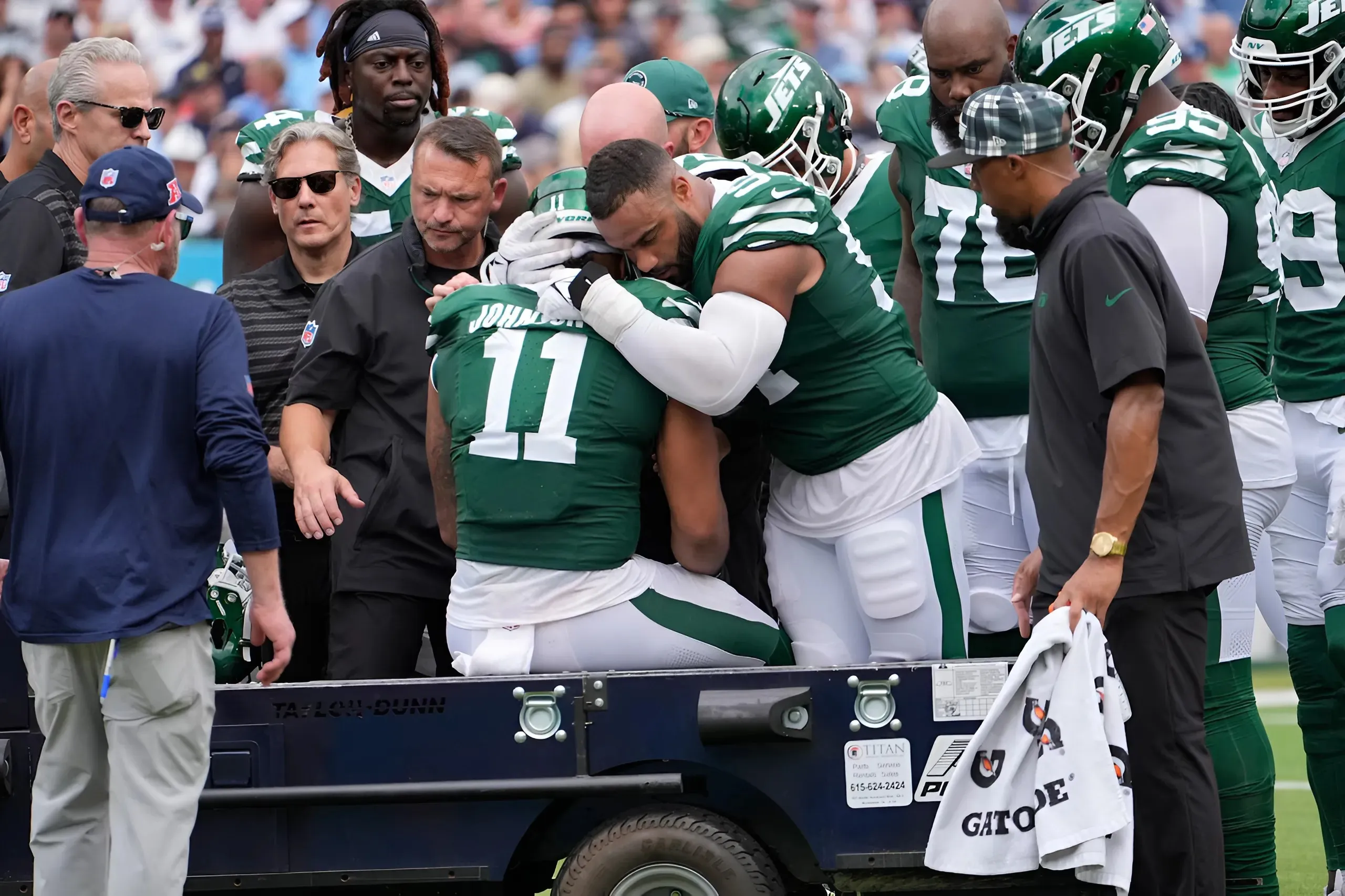 Jets’ Jermaine Johnson upbeat after feared season-ending injury: ‘I got my crying out on the field’