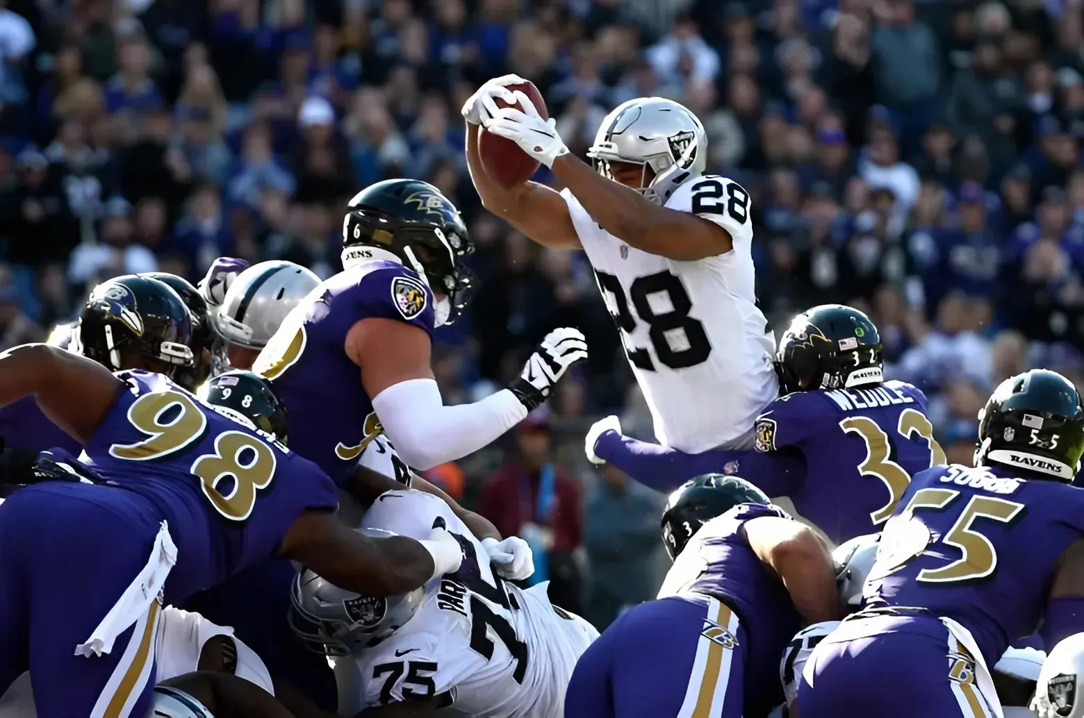 Raiders Locker Room Hyped After Ravens Win