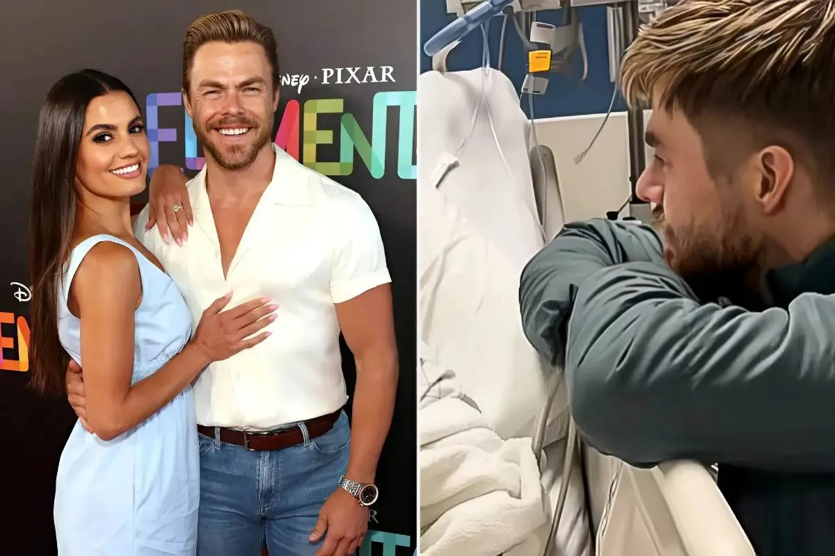 Derek Hough gives update after wife Hayley Erbert's second brain surgery tram