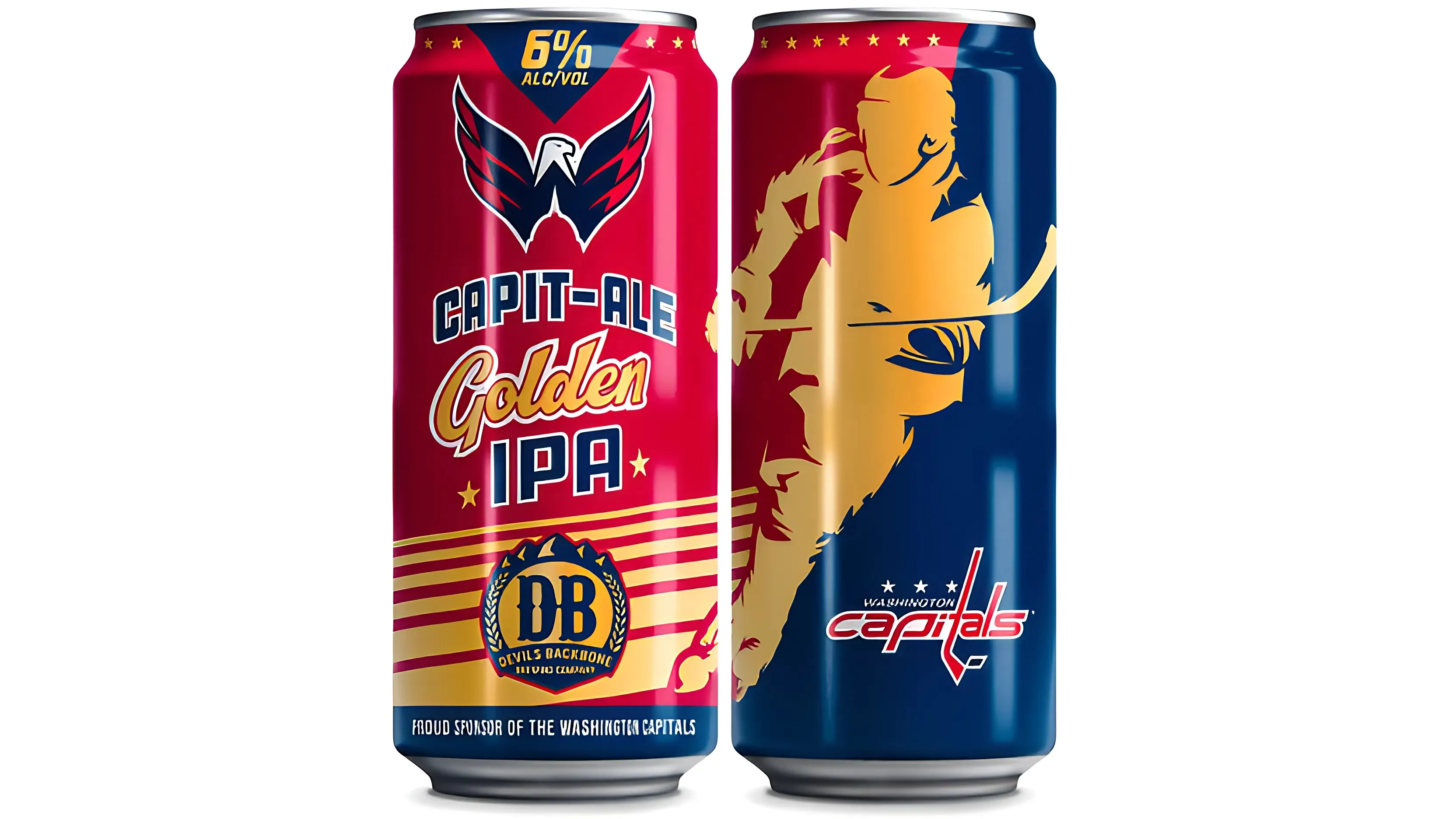 Capitals and Devils Backbone Debut Special 50th Anniversary Capit-Ale Golden IPA trucc