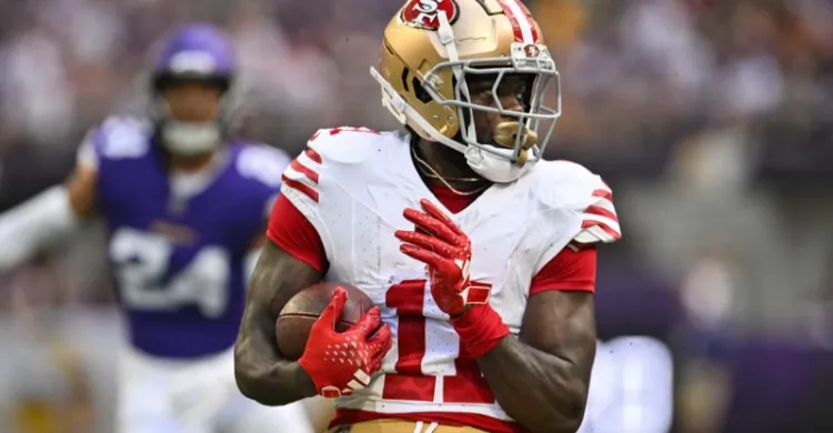 Brock Purdy offers upbeat view on Brandon Aiyuk's quiet performance in 49ers' Week 2 loss to Vikings