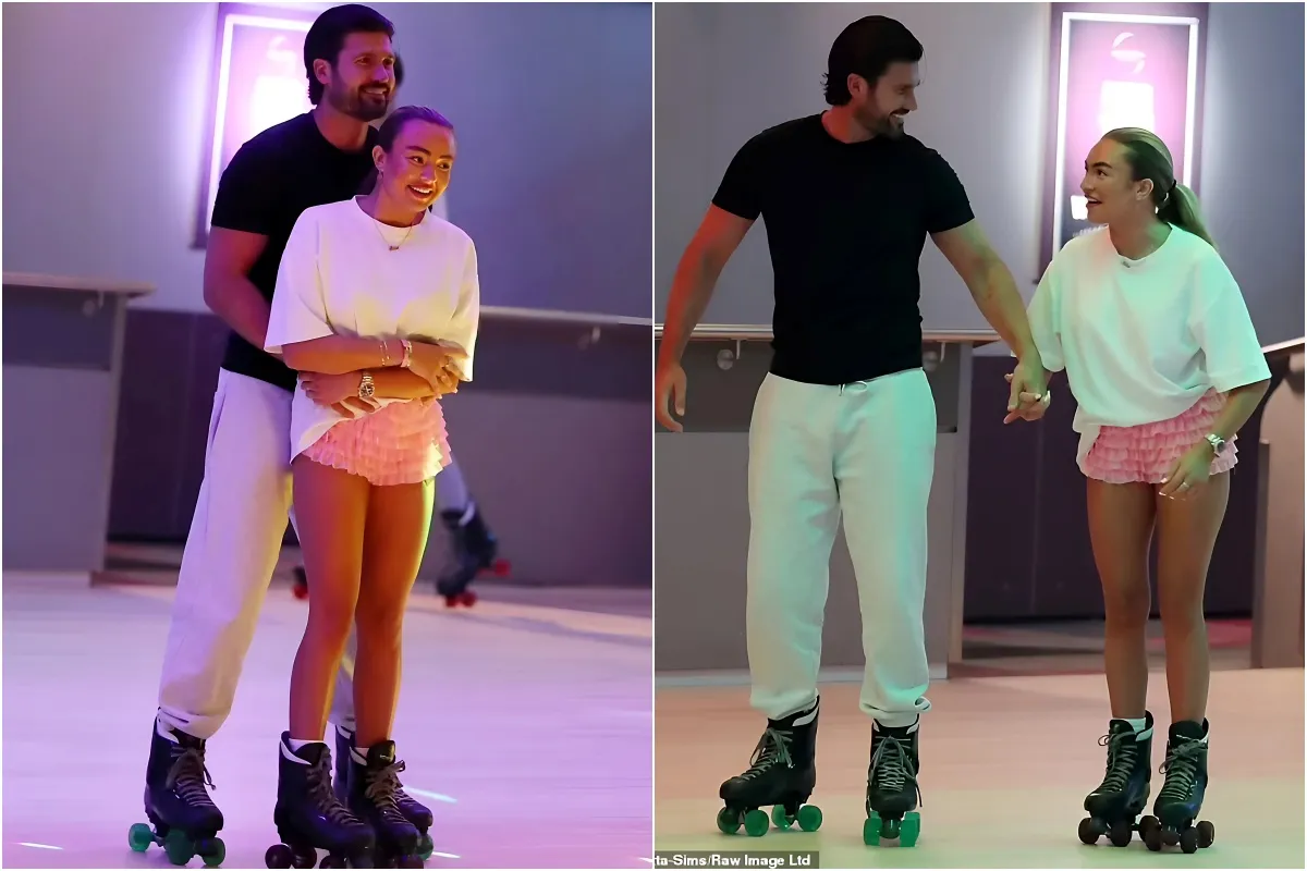 TOWIE's Ella Rae Wise and Dan Edgar cannot keep their hands off one another as they enjoy a flirty roller skating date liennhi