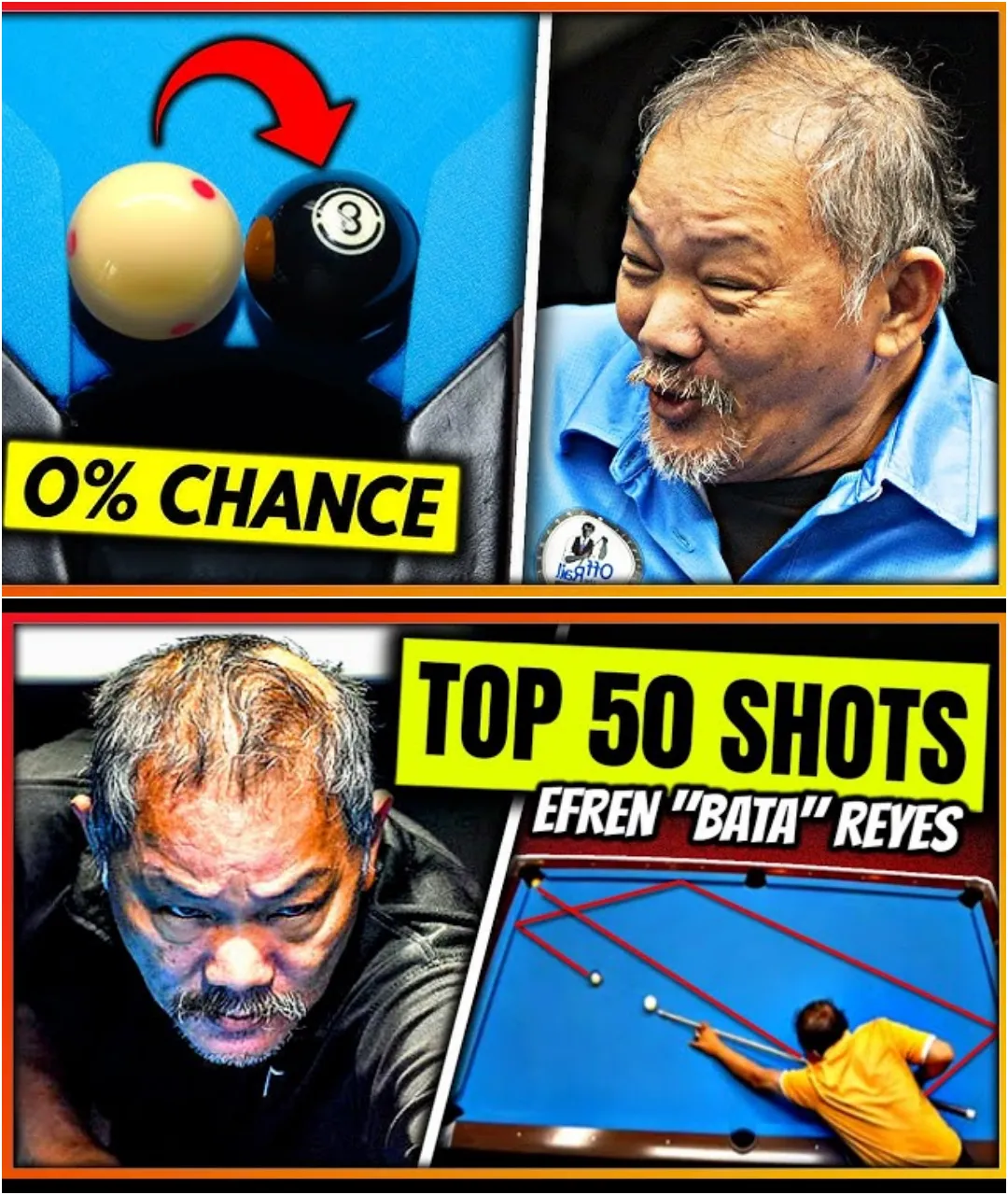 THE MAGICIAN EFREN BATA REYES BEST 50 SHOTS