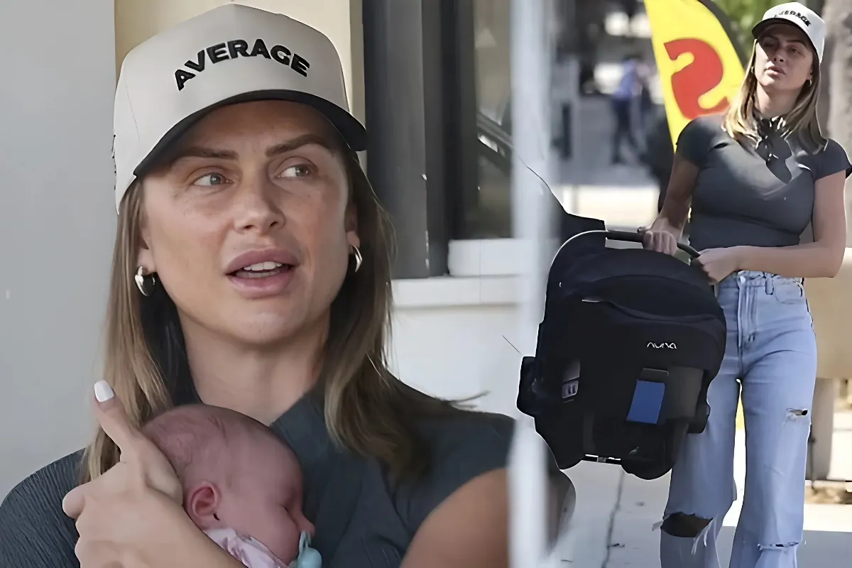 Lala Kent is seen for the first time since giving birth to daughter Sosa two weeks ago - as she takes newborn out to lunch in Sherman Oaks - lulu