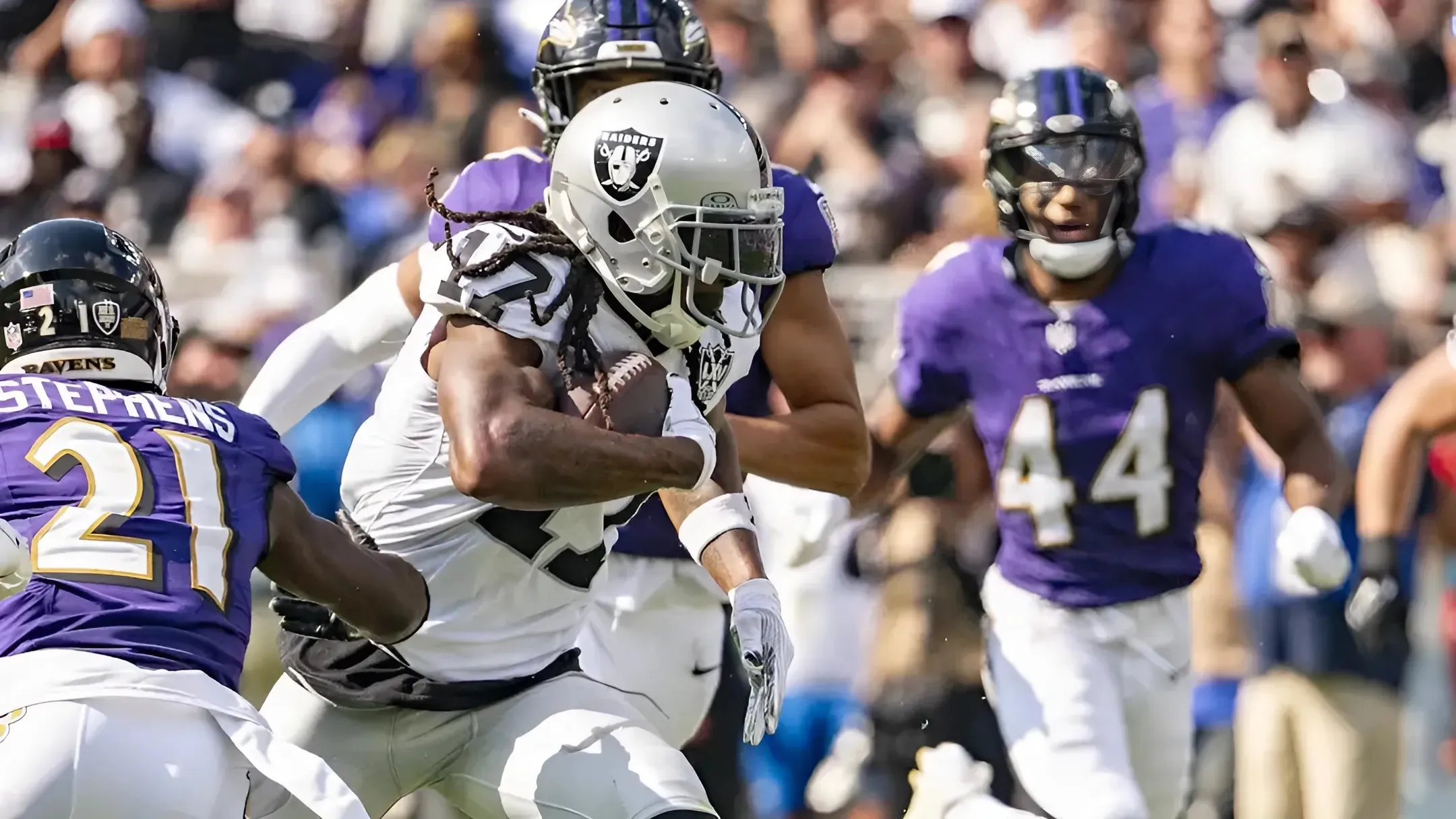 Raiders' Davante Adams Talks Toe-Tapper Catch Against Ravens